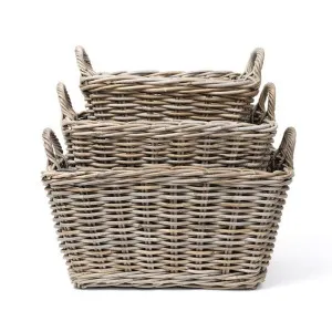 Columbia 3 Piece Cane Tapered Basket Set by Wicka, a Baskets & Boxes for sale on Style Sourcebook