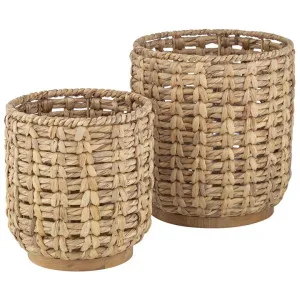 Taytay 2 Piece Water Hyacinth Basket Set by Rogue, a Baskets & Boxes for sale on Style Sourcebook