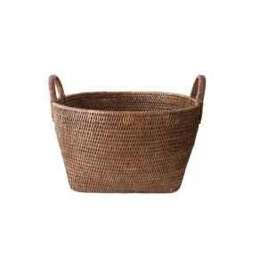 Coco Rattan Basket, Tobacco by Provencal Treasures, a Baskets & Boxes for sale on Style Sourcebook