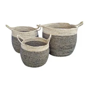 Jasper 3 Piece Woven Basket Set by A.Ross Living, a Baskets & Boxes for sale on Style Sourcebook