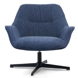 Lynaes Fabric Swivel Lounge Chair, Denim Blue by Conception Living, a Chairs for sale on Style Sourcebook