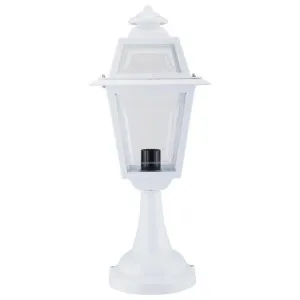 Avignon Italian Made IP43 Exterior Pillar Lantern, White by Domus Lighting, a Lanterns for sale on Style Sourcebook