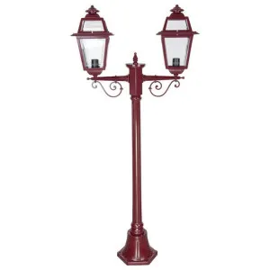 Avignon Italian Made IP43 Exterior Post Lantern, 2 Light, Small, Burgundy by Domus Lighting, a Lanterns for sale on Style Sourcebook