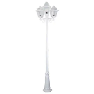 Avignon Italian Made IP43 Exterior Post Lantern, 3 Light, White by Domus Lighting, a Lanterns for sale on Style Sourcebook
