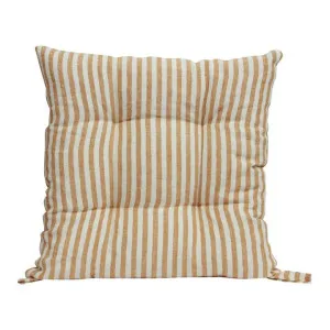 Capsus Striped Linen Chair Pad, Rust by Provencal Treasures, a Cushions, Decorative Pillows for sale on Style Sourcebook
