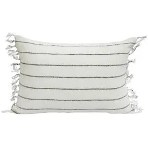 Lilaire Striped Linen Cotton Lumbar Cushion Cover (Insert Not Incl) by French Country Collection, a Cushions, Decorative Pillows for sale on Style Sourcebook