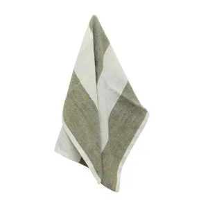 Ellery Striped Cotton Linen Napkin, Olive by Provencal Treasures, a Table Cloths & Runners for sale on Style Sourcebook