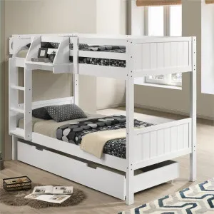 Seastar Wooden Bunk Bed with Hanging Shelf & Trundle, Single by Intelligent Kids, a Kids Beds & Bunks for sale on Style Sourcebook