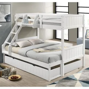 Seastar Wooden Bunk Bed with Hanging Shelf & Double Trundle, Trio by Intelligent Kids, a Kids Beds & Bunks for sale on Style Sourcebook