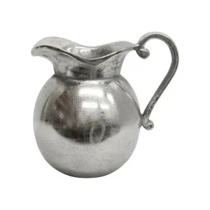 Valeria Metal Jug Vase, Small, Silver by Provencal Treasures, a Vases & Jars for sale on Style Sourcebook