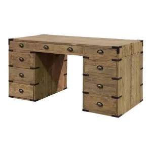 Baldwin Reclaimed Oak Timber Desk, 160cm by French Country Collection, a Desks for sale on Style Sourcebook