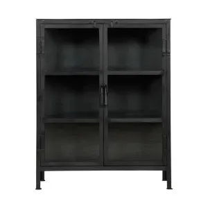 Monroe Iron & Glass Low Display Cabinet by Provencal Treasures, a Cabinets, Chests for sale on Style Sourcebook