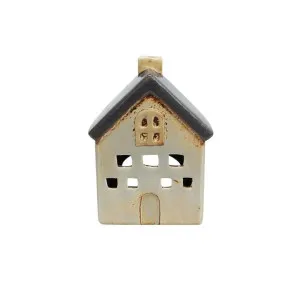 Alsace Ceramic Villa Tealight Holder, Cream / Grey by French Country Collection, a Home Fragrances for sale on Style Sourcebook