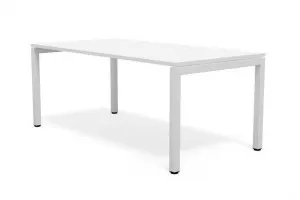 Detroit 1.8m Custom Made Office Table - White Legs by Interior Secrets - AfterPay Available by Interior Secrets, a Study for sale on Style Sourcebook