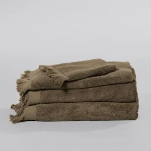 Canningvale Rib 4 Piece Towel Set - Slate, 100% Cotton by Canningvale, a Towels & Washcloths for sale on Style Sourcebook