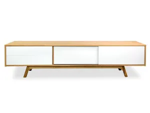 Hendrix 2.1m Wooden TV Entertainment Unit - Natural - Last One by Interior Secrets - AfterPay Available by Interior Secrets, a Entertainment Units & TV Stands for sale on Style Sourcebook