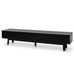 Irene 2.2m Scandinavian Oak TV Unit - Full Black by Interior Secrets - AfterPay Available by Interior Secrets, a Entertainment Units & TV Stands for sale on Style Sourcebook