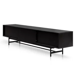 Christie 2.1m Wooden TV Entertainment Unit - Full Black by Interior Secrets - AfterPay Available by Interior Secrets, a Entertainment Units & TV Stands for sale on Style Sourcebook