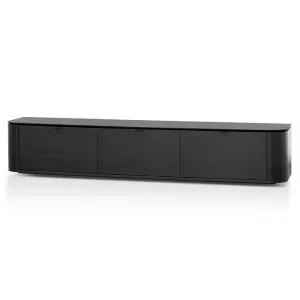 Curve 2.4m TV Entertainment Unit - Black Oak by Interior Secrets - AfterPay Available by Interior Secrets, a Entertainment Units & TV Stands for sale on Style Sourcebook
