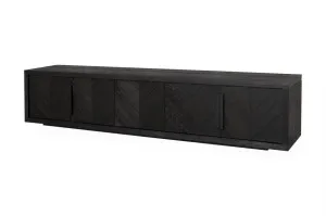Miriam 2.23m Entertainment TV Unit - Textured Espresso Black by Interior Secrets - AfterPay Available by Interior Secrets, a Entertainment Units & TV Stands for sale on Style Sourcebook