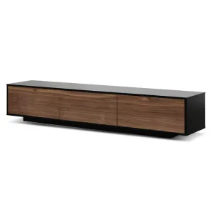 Letty 2.3m Wooden Entertainment Unit - Black with Walnut Drawers by Interior Secrets - AfterPay Available by Interior Secrets, a Entertainment Units & TV Stands for sale on Style Sourcebook