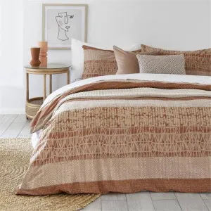 Bambury Darlington Terracotta Commercial Quilt Cover Set by null, a Quilt Covers for sale on Style Sourcebook