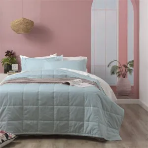 Ddecor Home Sofia Sky 500 Thread Count Jacquard Cotton Comforter Set by null, a Quilt Covers for sale on Style Sourcebook