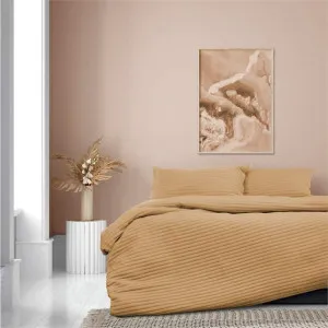 Ardor Boudoir London Embossed Microfibre Cinnamon Quilt Cover Set by null, a Quilt Covers for sale on Style Sourcebook