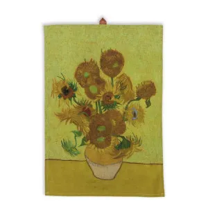 Bedding House Van Gogh Yellow Sunflower Tea Towel by null, a Tea Towels for sale on Style Sourcebook