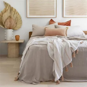 Bambury French Flax Linen Pebble Quilt Cover Set by null, a Quilt Covers for sale on Style Sourcebook