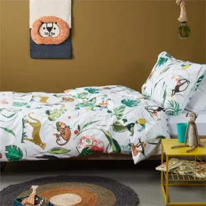 Bedding House Crazy Jungle Cotton Multi Quilt Cover Set by null, a Quilt Covers for sale on Style Sourcebook