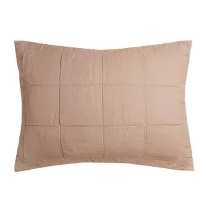 Bambury French Flax Linen Tea Rose Quilted Pillow Sham by null, a Pillow Cases for sale on Style Sourcebook