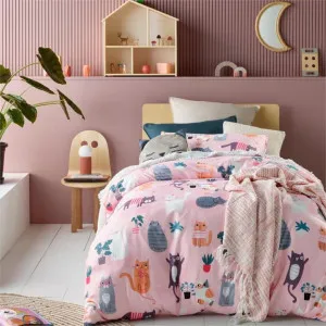 Happy Kids Miaow Glow in the Dark Quilt Cover Set by null, a Quilt Covers for sale on Style Sourcebook