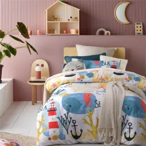 Happy Kids Seaside Glow in the Dark Quilt Cover Set by null, a Quilt Covers for sale on Style Sourcebook