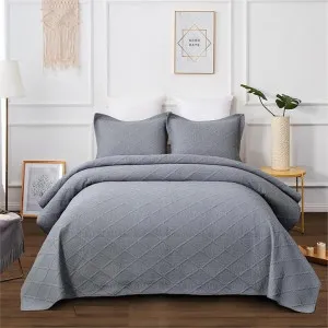 Classic Quilts Misty Grey Coverlet Set by null, a Quilt Covers for sale on Style Sourcebook