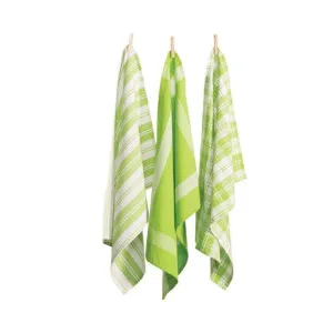 Rans Madrid Stripe & Check Tea Towel 3 Pack by null, a Tea Towels for sale on Style Sourcebook