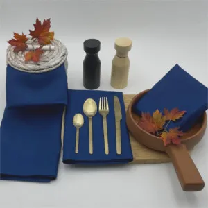RANS Venice Linen Indigo Napkin Set by null, a Napkins for sale on Style Sourcebook