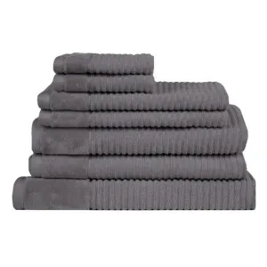 Jenny Mclean Royal Excellency 7 Piece Charcoal Towel Pack by null, a Towels & Washcloths for sale on Style Sourcebook