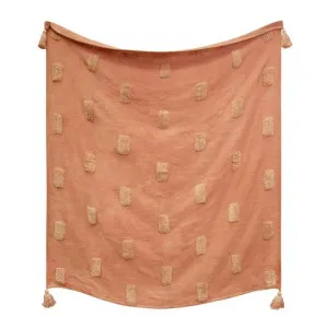 J. Elliot Quinn Textured Clay Pink and Soft Pink Throw by null, a Throws for sale on Style Sourcebook