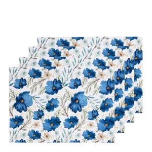 J.Elliot Wildflower Blue Placemat Set of 4 by null, a Placemats for sale on Style Sourcebook