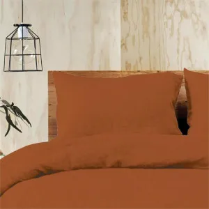 Jenny Mclean Doux Pure Linen Terracotta Quilt Cover Set by null, a Quilt Covers for sale on Style Sourcebook