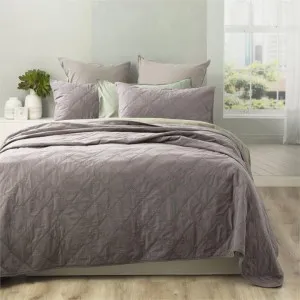 Renee Taylor Attwood Charcoal Vintage Stone Washed Coverlet Set by null, a Quilt Covers for sale on Style Sourcebook