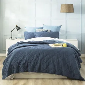 Renee Taylor Attwood Ink Vintage Stone Washed Coverlet Set by null, a Quilt Covers for sale on Style Sourcebook