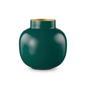 PIP Studio Metal Dark Green 10cm Round Vase by null, a Vases & Jars for sale on Style Sourcebook