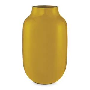 PIP Studio Metal Yellow 14cm Oval Vase by null, a Vases & Jars for sale on Style Sourcebook