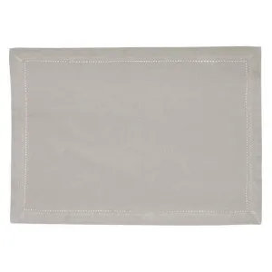 RANS Elegant Hemstitch Oatmeal Placemat by null, a Placemats for sale on Style Sourcebook