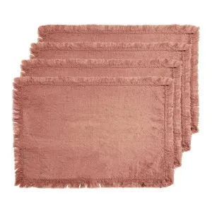 J.Elliot Avani Clay Pink Placemat Set of 4 by null, a Placemats for sale on Style Sourcebook