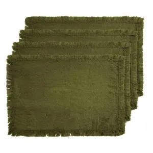 J.Elliot Avani Olive Placemat Set of 4 by null, a Placemats for sale on Style Sourcebook