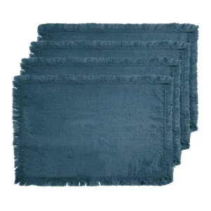 J.Elliot Avani Steel Blue Placemat Set of 4 by null, a Placemats for sale on Style Sourcebook