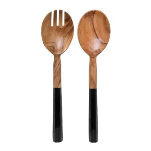 J.Elliot Zowie Natural and Black Salad Servers by null, a Knives for sale on Style Sourcebook